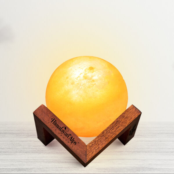 Himalayan Salt Lamp Sphere Shape (Moon Lamp)